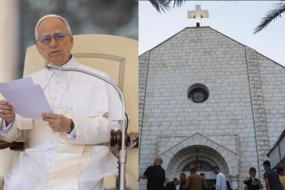 Len XIV exige un alto el fuego tras el ataque mortal a parroquia catlica en Gaza