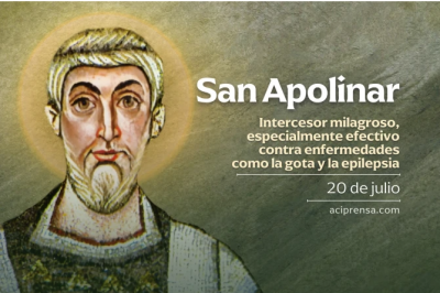 Hoy celebramos a San Apolinar, mrtir, el tenaz obispo de Rvena
