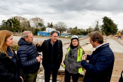 Katopodis recorri obras de infraestructura en Lujn