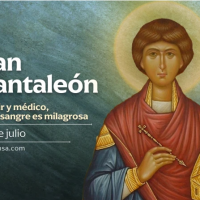 Hoy celebramos a San Pantalen, mrtir y mdico, cuya sangre es milagrosa
