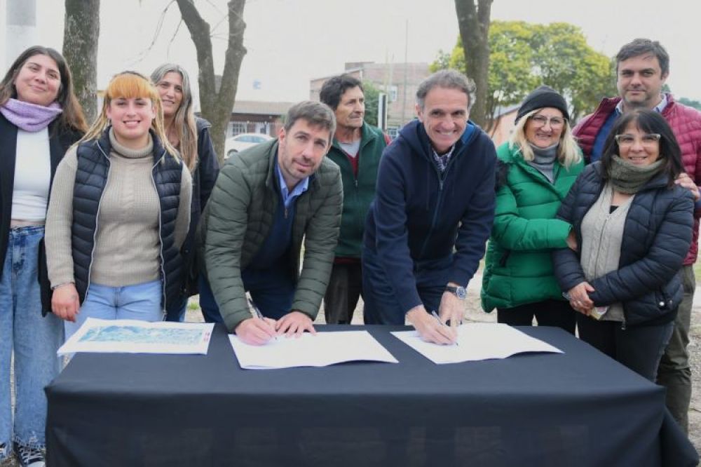 Ustarroz anunci junto a Katopodis la pavimentacin de la Av. San Martn