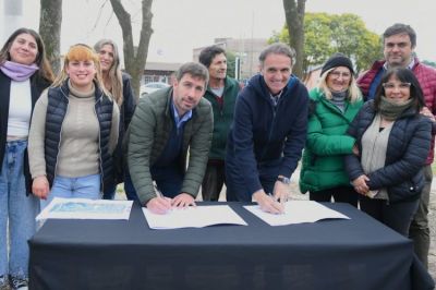 Ustarroz anunci junto a Katopodis la pavimentacin de la Av. San Martn