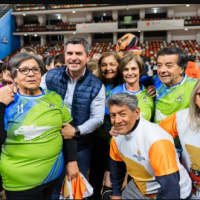 El gobernador Orrego y cientos de deportistas, participaron del lanzamiento de los Juegos Evita 2025