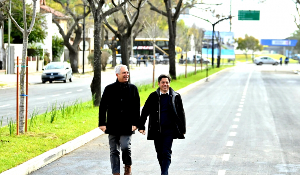 Kicillof y Alak inauguraron las obras en Diagonal 74, previo al acto de Milei en La Plata
