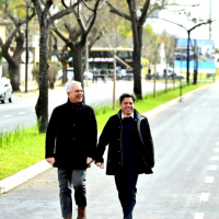 Kicillof y Alak inauguraron las obras en Diagonal 74, previo al acto de Milei en La Plata
