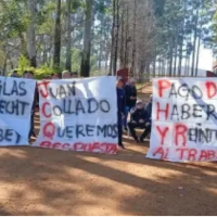 Trabajadores de Tapebicu exigen salarios completos y mantienen acampe por tiempo indefinido