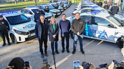 Fernando Moreira y Javier Alonso entregaron 23 nuevos patrulleros para San Martn