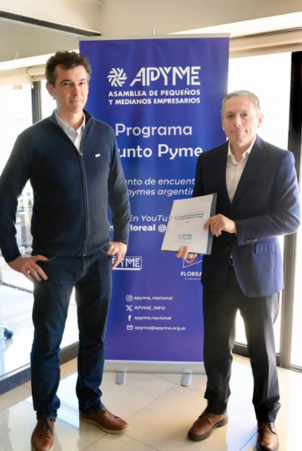 Fernando Gray se reuni con el presidente de APYME, Julin Moreno