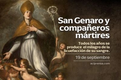 Hoy celebramos a San Genaro, mrtir, patrono de los donantes de sangre