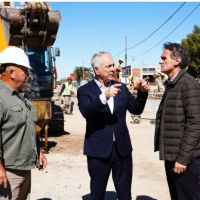 Acceso clave para La Plata: Alak y Katopodis supervisaron las obras del puente del Arroyo El Gato