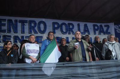 Los gremios en la calle para rechazar el alineamiento de Milei con Estados Unidos e Israel