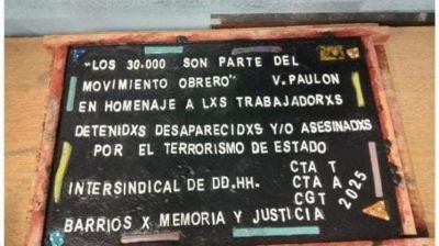 Realizarn homenaje a trabajadores desaparecidos frente al Ministerio de Trabajo