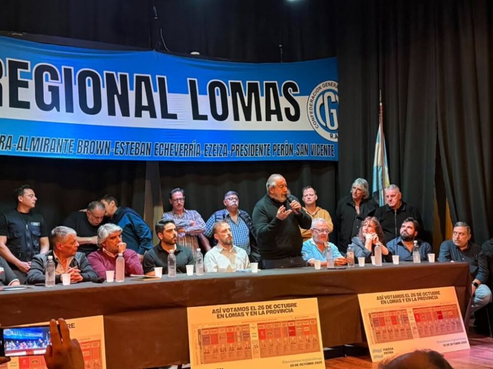 En Lomas de Zamora y con un guio a Kicillof, la CGT llam a reventar las urnas con votos el 26 de octubre