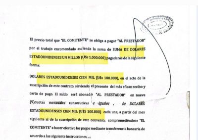 En un allanamiento, encontraron un contrato entre Espert y Machado por un milln de dlares