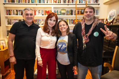 El tridente sindical de CFK visit San Jos 1111 en la previa del Da de la Lealtad: Te vamos a liberar