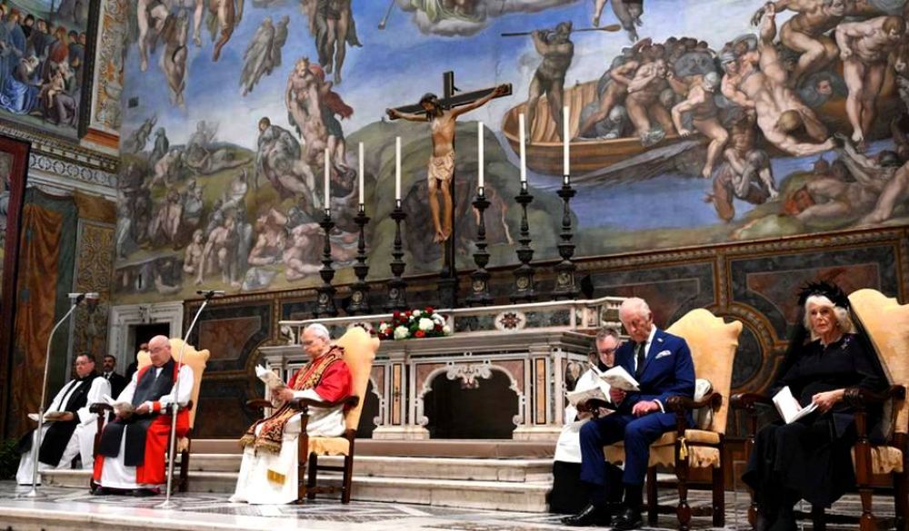 Oración de Carlos III con el Papa: