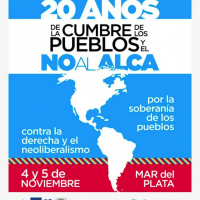 Con referentes de las tres centrales y dirigentes internacionales, Mar del Plata homenajear el No al ALCA en su 20 aniversario