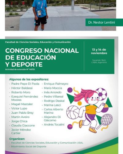 Deporte y Educacin como pilares de la Paz: la USAL, el Movimiento Social del Deporte y la OEI lanzan un Congreso Nacional de Educa- cin y Deporte con figuras destacadas