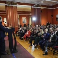 La arenga de Milei antes de viajar a Miami