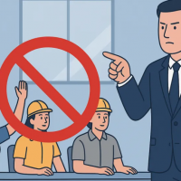 Pedir permiso para realizar asambleas sindicales y prohibicin de delegados en empresas de menos de 50 trabajadores