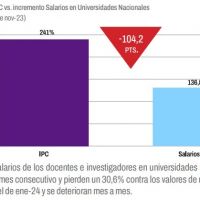 Con Milei, la prdida del poder adquisitivo del salario de los docentes de universidades lleg al 31%, segn la FEDUN