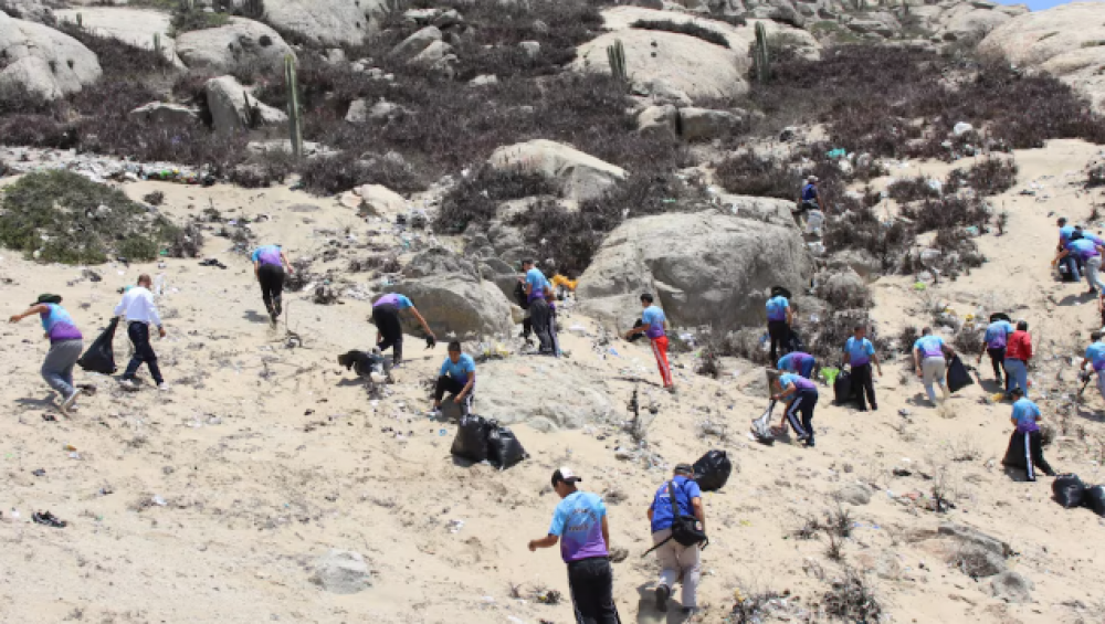 Per: Pampas de Reque: acumulacin de ms de 200 bolsas de residuos confirma el deterioro ambiental del sitio arqueolgico