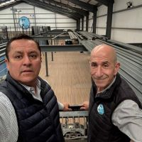 Llugdar y Villegas supervisaron avances en el Polideportivo de Las Heras