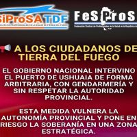 �Nuestro territorio no est� en venta. Nuestra soberan�a no se regala�, SiProSa