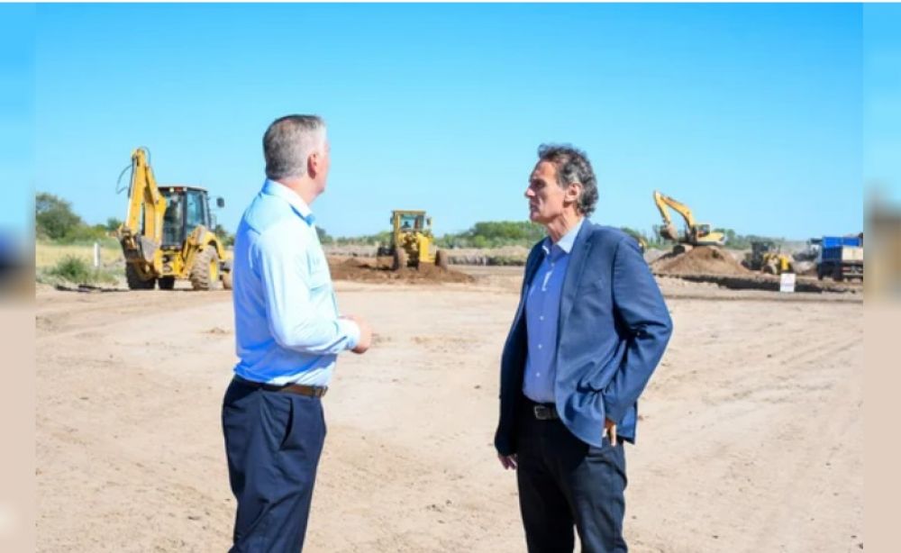 Navarro: Katopodis recorri� reservorio y obras pluviales contra inundaciones