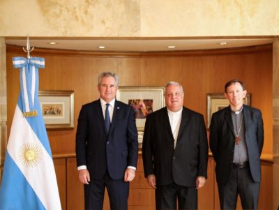 El presidente del Episcopado se reuni� con el canciller Pablo Quirno