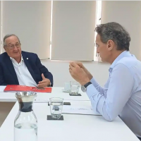 Lunghi se reuni� con Katopodis para avanzar en obras de cloacas, salud y saneamiento