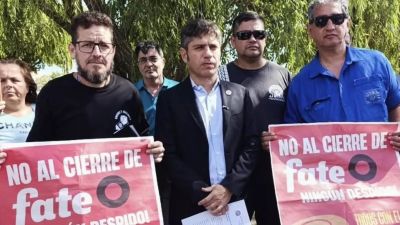 El gremio del neum�tico le llev� a Kicillof el reclamo por la reapertura de FATE y el gobenador culp� a Milei