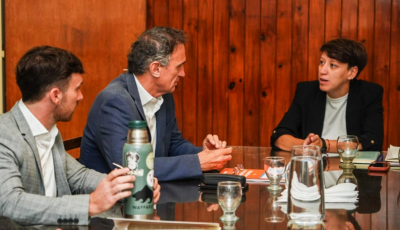 Luc�a G�mez recibi� a Katopodis para repasar obras y proyectos para Adolfo Gonzales Chaves