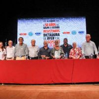 La Plata reuni� al sindicalismo internacional en una jornada hist�rica por los 50 a�os del golpe