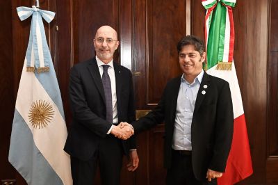Axel Kicillof se reuni� con el embajador de Italia: �fortalecer los v�nculos internacionales es fundamental�