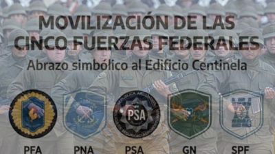 Salarios en crisis y una protesta in�dita: las cinco fuerzas federales marchan el 2 de abril