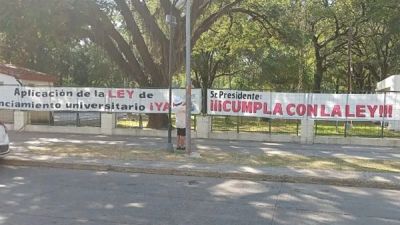 Los gremios universitarios vuelven al paro en reclamo para que el gobierno cumpla con la ley de financiamiento