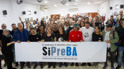 SiPreBA realiz� una asamblea general con participaci�n de Pablo Grillo y respaldo a trabajadores de Fate