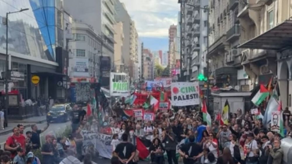 Argentinos marchan por Palestina y contra las agresiones en Ir�n y L�bano