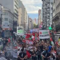 Argentinos marchan por Palestina y contra las agresiones en Ir�n y L�bano