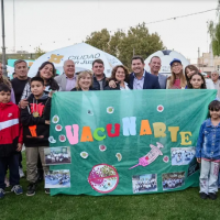 El gobernador Orrego encabez� acciones sanitarias y present� una nueva edici�n de VacunArte+ en San Juan