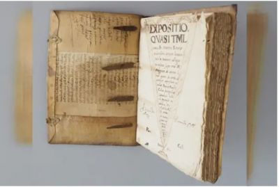 Dos pergaminos de la Tor� reaparecen seis siglos despu�s en Terres de l�Ebre en el forro de dos libros notariales