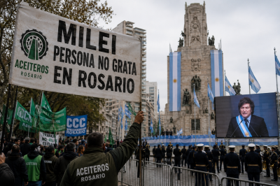 Milei confirm� que va a Rosario para el acto del D�a de la Bandera y desde la CGT local adelantan que habr� un �masivo repudio� a su presencia
