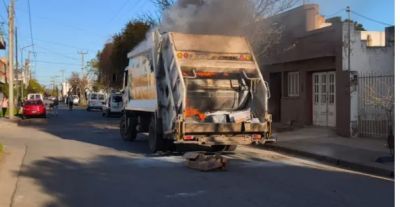 Se incendi� un cami�n de Cotreco mientras realizaba la recolecci�n