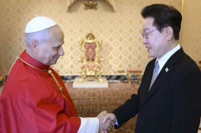 El Papa Le�n y el presidente de Corea dialogan en el Vaticano sobre la JMJ Se�l 2027