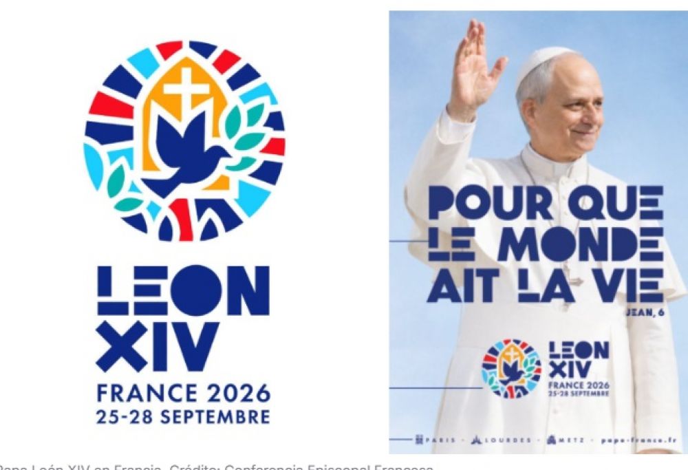 Presentan el logo oficial de la visita del Papa Le�n XIV a Francia: as� naci� su dise�o