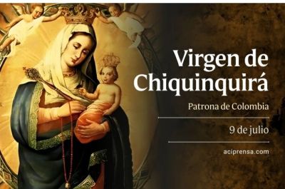 Hoy es la fiesta de la Virgen de Chiquinquir�, patrona de la Rep�blica de Colombia