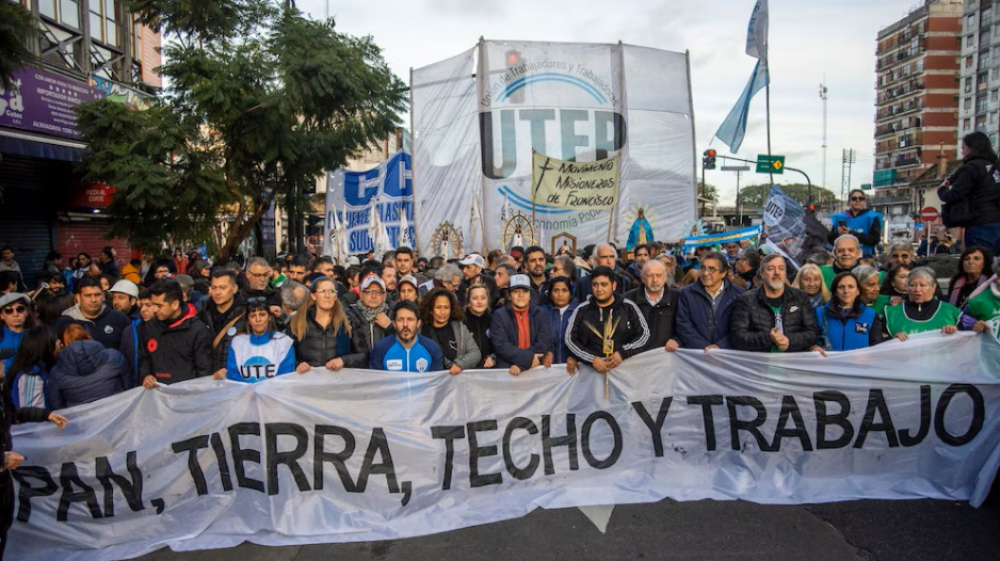 Movimientos sociales y sindicales preparan una masiva marcha de San Cayetano contra las pol�ticas de ajuste