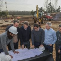 En San Antonio de Areco, Katopodis recorri� las obras de la Planta de L�quidos Cloacales