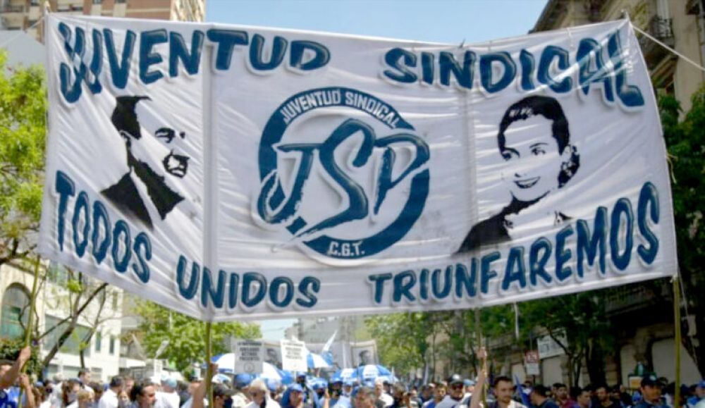 Con Maturano a la cabeza, la Juventud Sindical march� al Congreso en contra de la entrega del Territorio Nacional